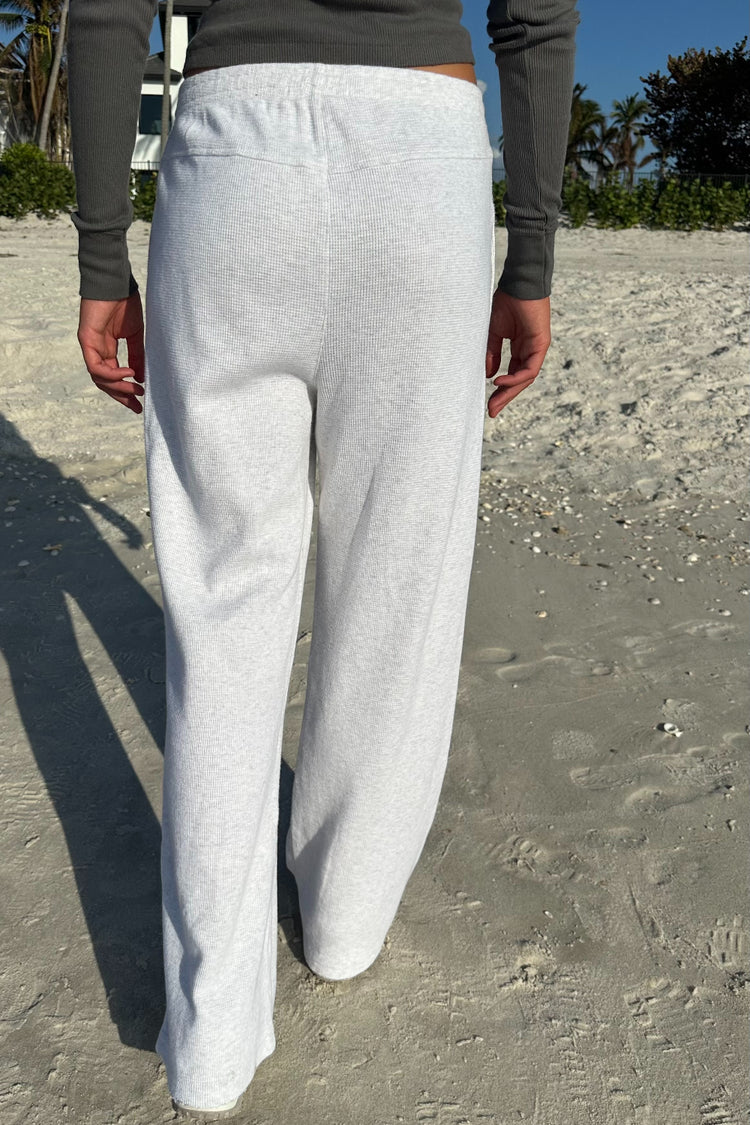 Anastasia Waffle Sweatpants | Silver Grey / S/M