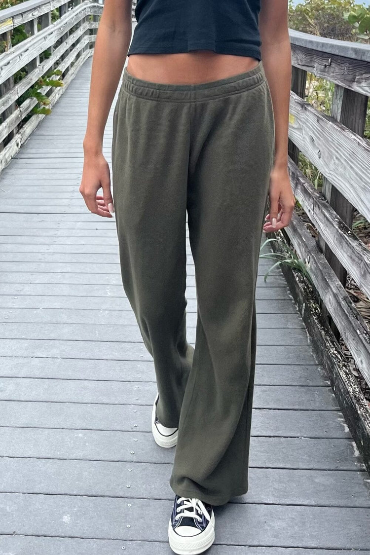 Anastasia Thermal Sweatpants | Fern Green / S/M