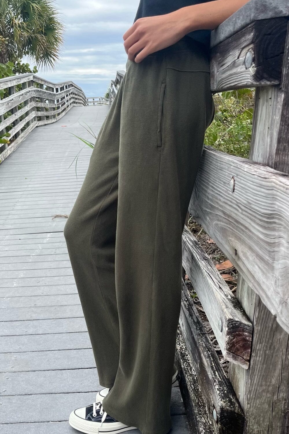 Anastasia Thermal Sweatpants | Fern Green / S/M