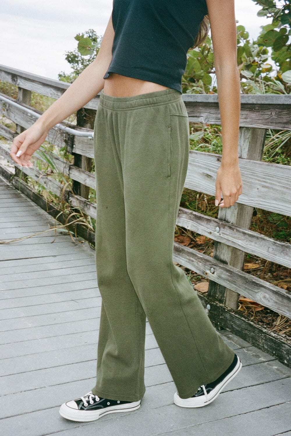 Anastasia Thermal Sweatpants | Fern Green / S/M