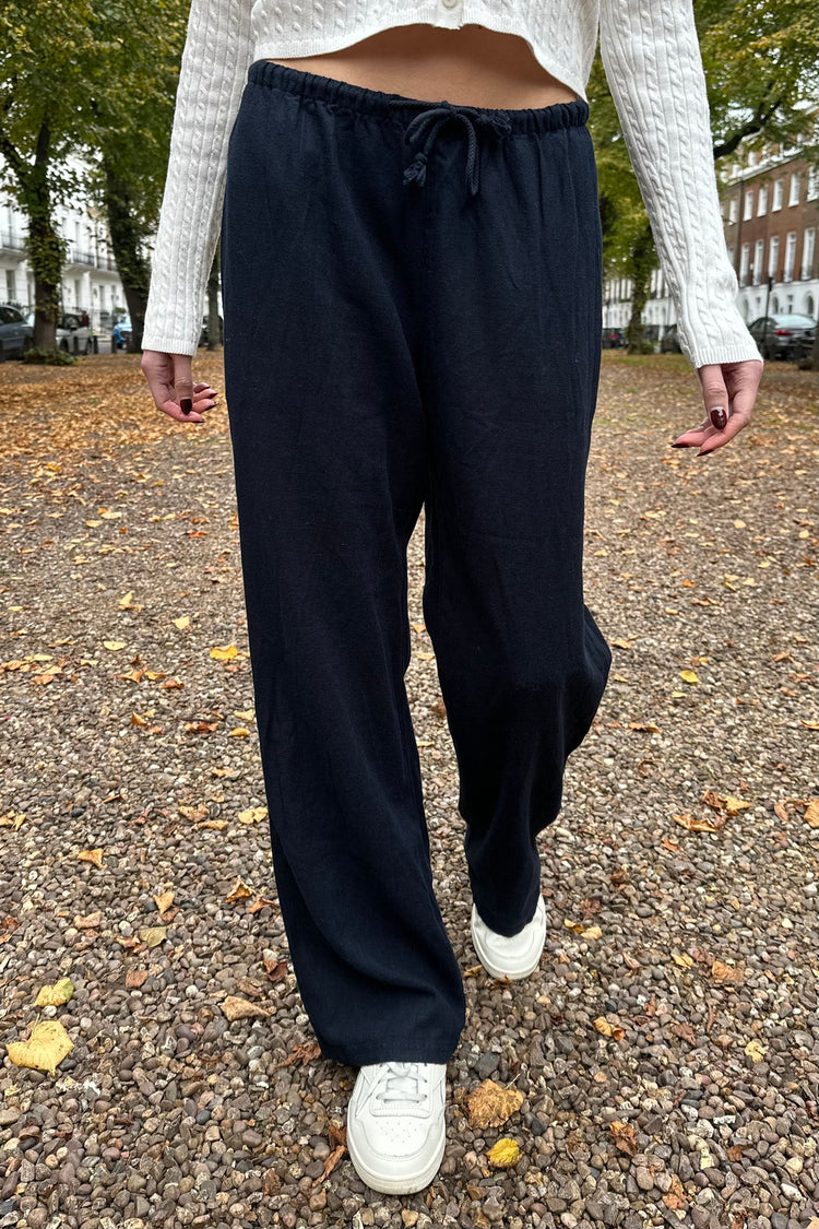 Anastasia Linen Pants | Navy Blue / S