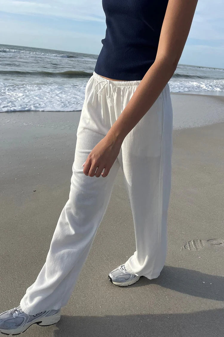 Linen yoga shop pants