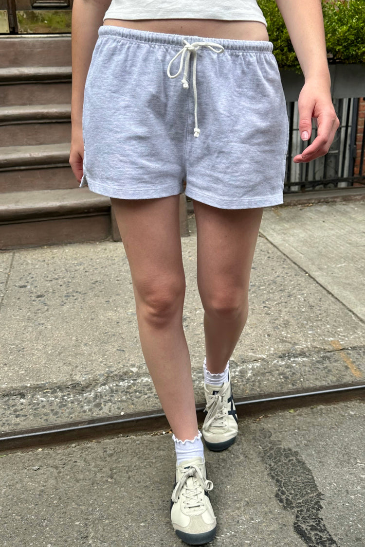 Rosa Tie Sweatshorts | Heather Grey / XS/S