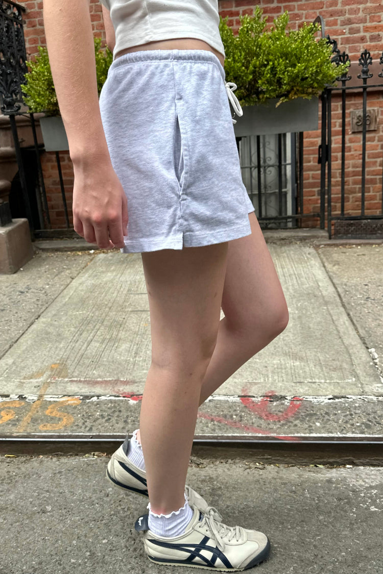 Rosa Tie Sweatshorts | Heather Grey / XS/S