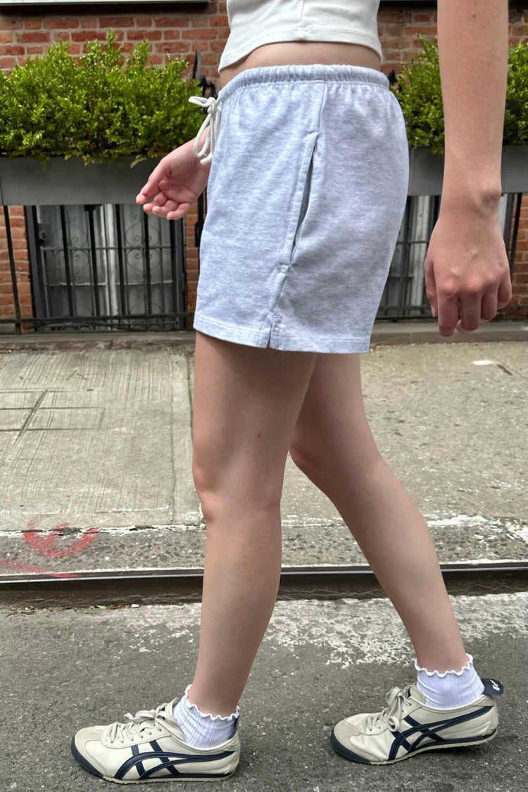 Rosa Tie Sweatshorts | Heather Grey / XS/S