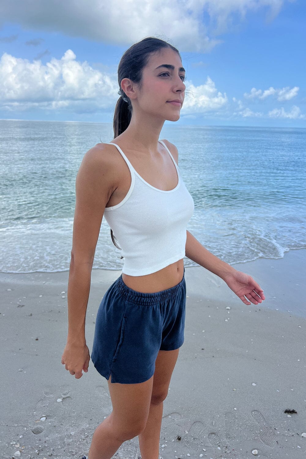 Beyonca Crop Tank | White / Cropped Fit