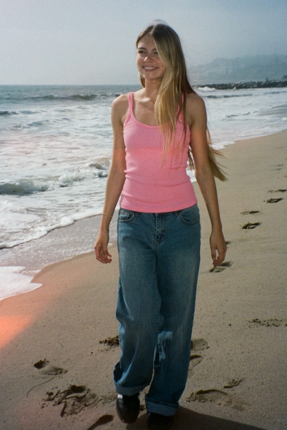 Beyonca Long Tank | Fuchsia / Regular Fit