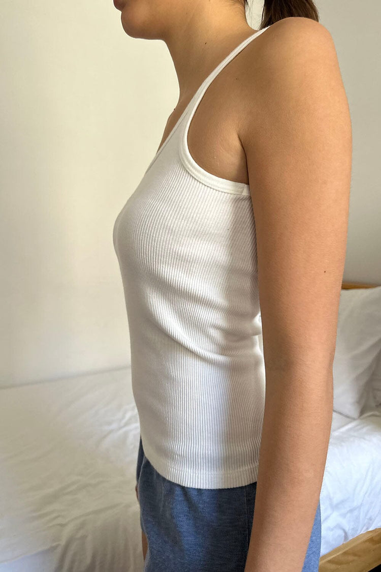 Beyonca Long Tank | Natural White / XS/S
