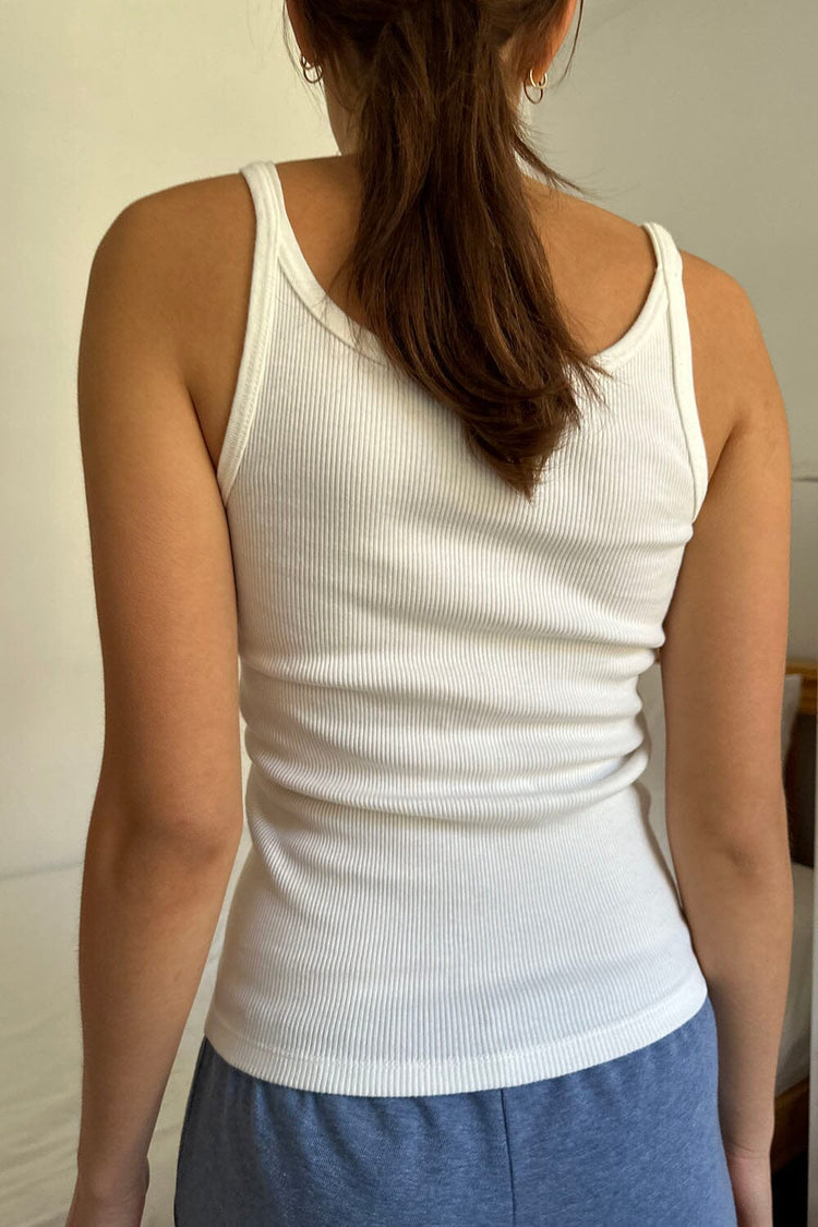 Beyonca Long Tank | Natural White / XS/S
