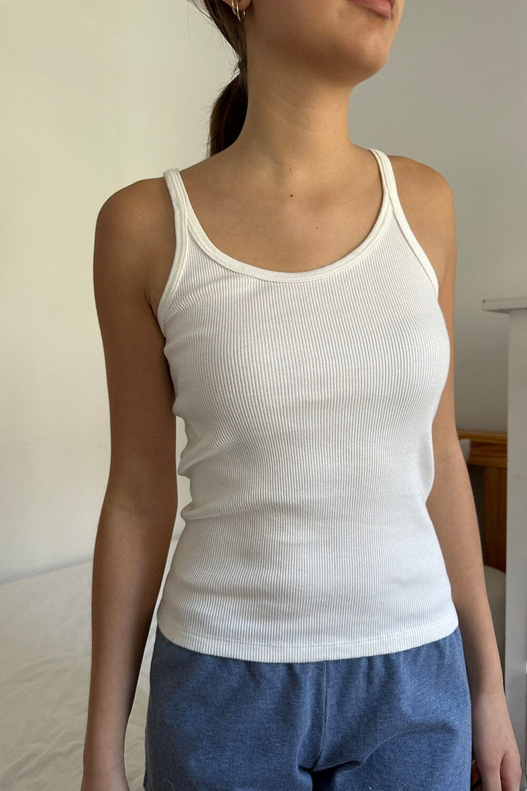 Beyonca Long Tank | Natural White / XS/S
