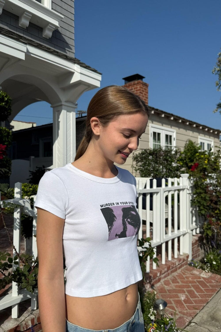 Ashlyn Eyes Top | White / XS/S