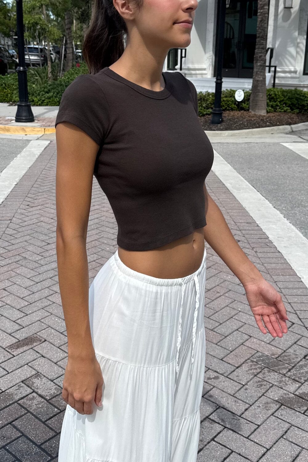 Ashlyn Crop Top | Dark Brown / XS/S