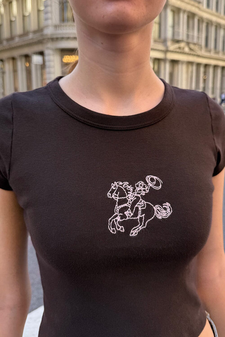 Ashlyn Horse Rider Top | Dark Brown / XS/S