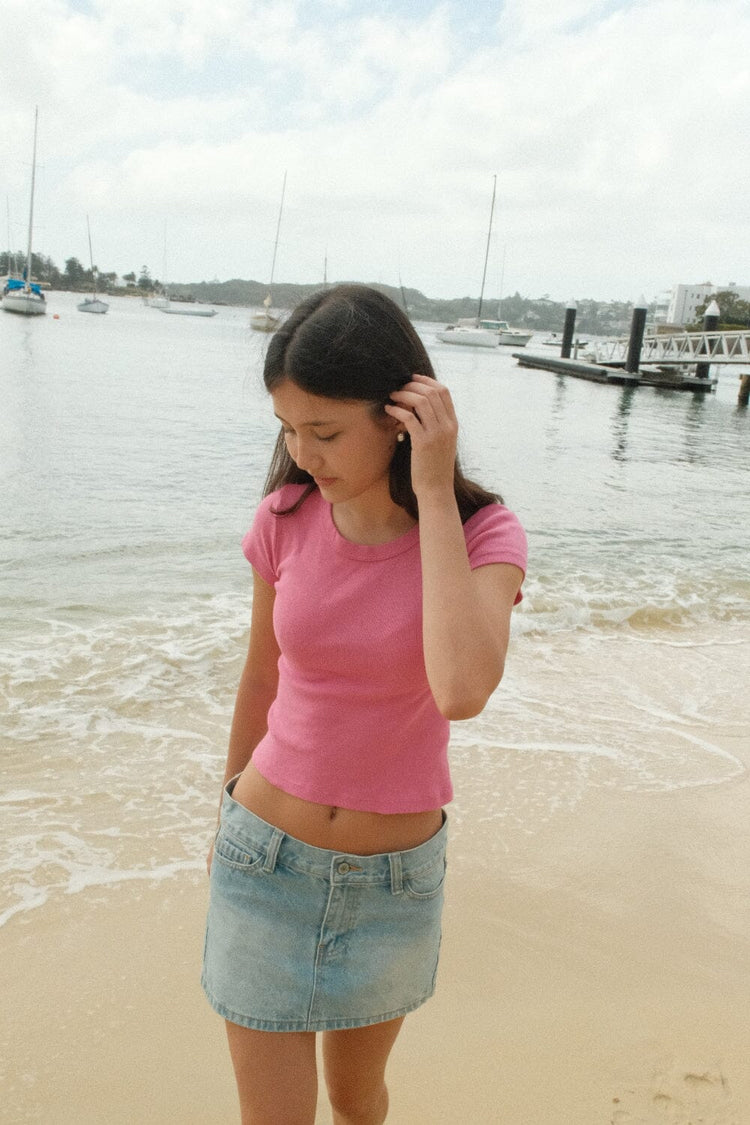 Ashlyn Crop Top | Fuchsia / XS/S