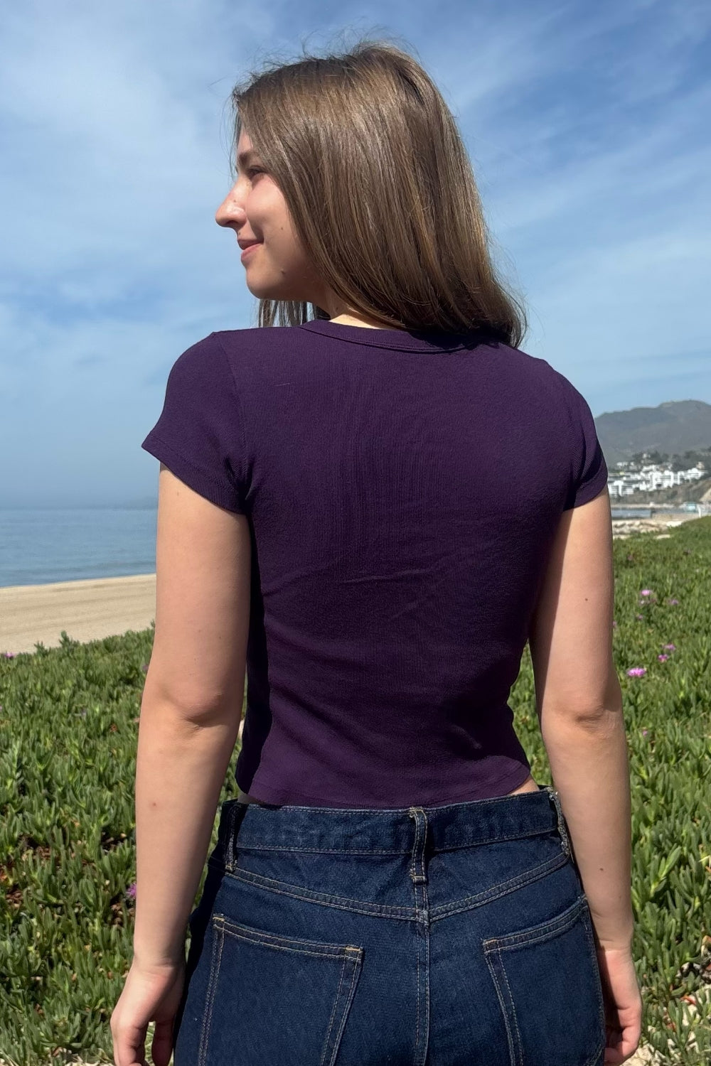Ashlyn Crop Top | Deep Purple / XS/S