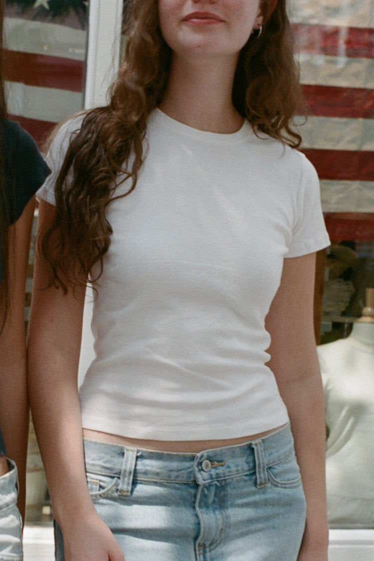 Hailie Basic Top | White / XS/S