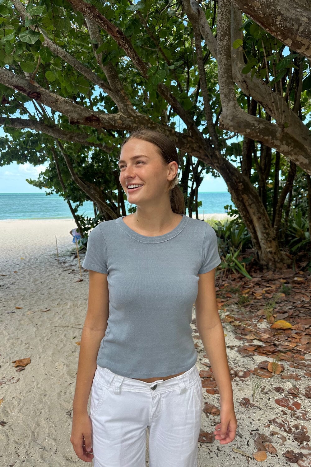Hailie Basic Top | Light Blue Pastel / XS/S