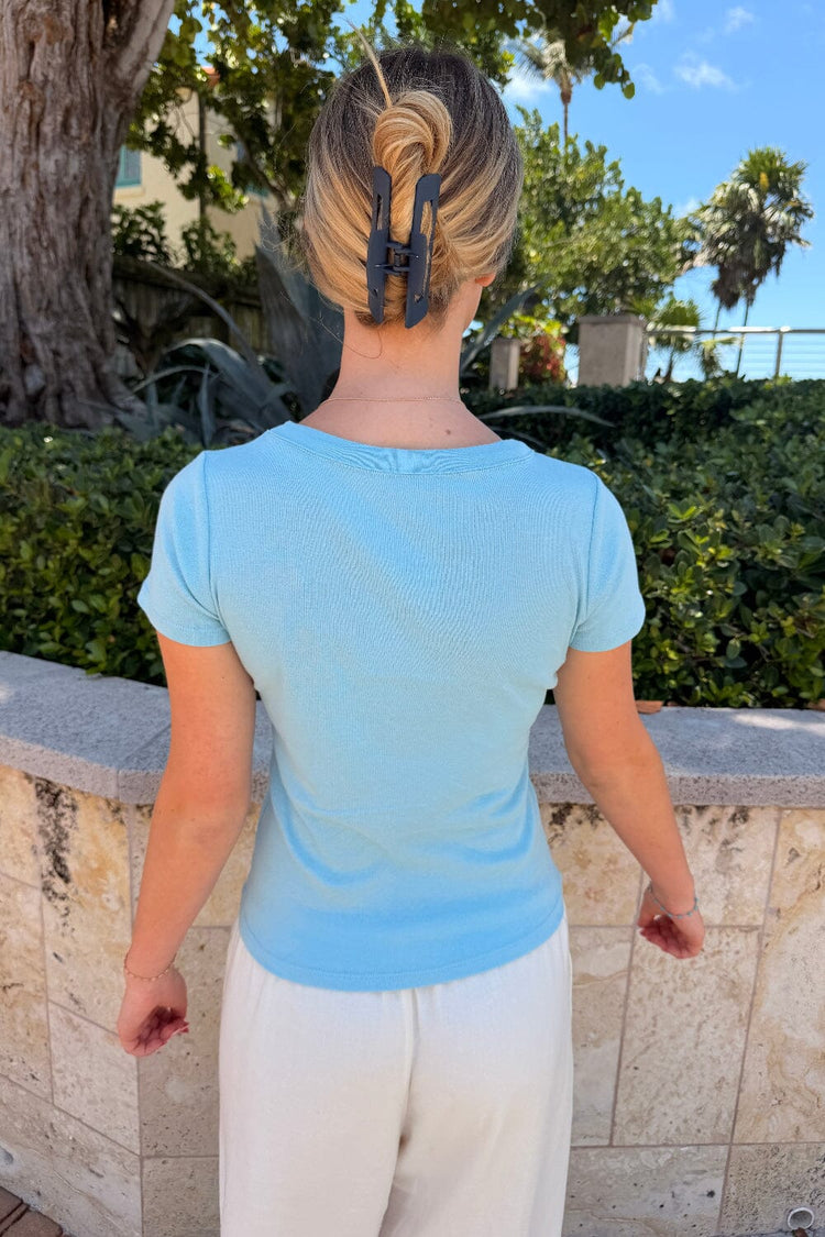 Hailie Basic Top | Azure Blue / XS/S
