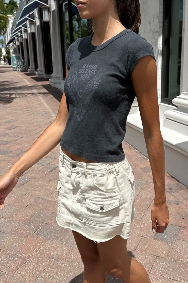 Hailie Radio Silence Live Top | Charcoal / XS/S