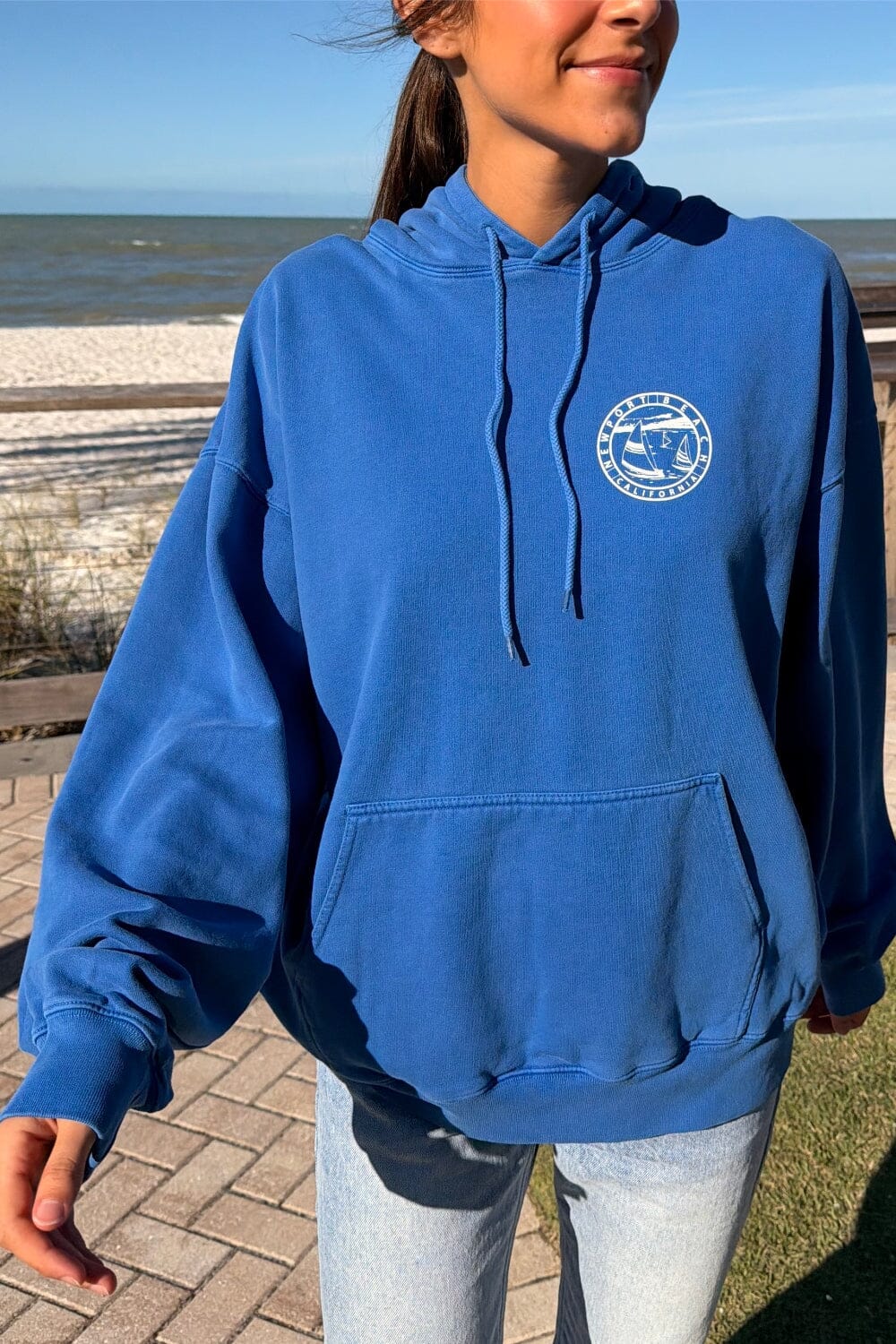 Christy Newport Hoodie | Medium Blue / Oversized Fit
