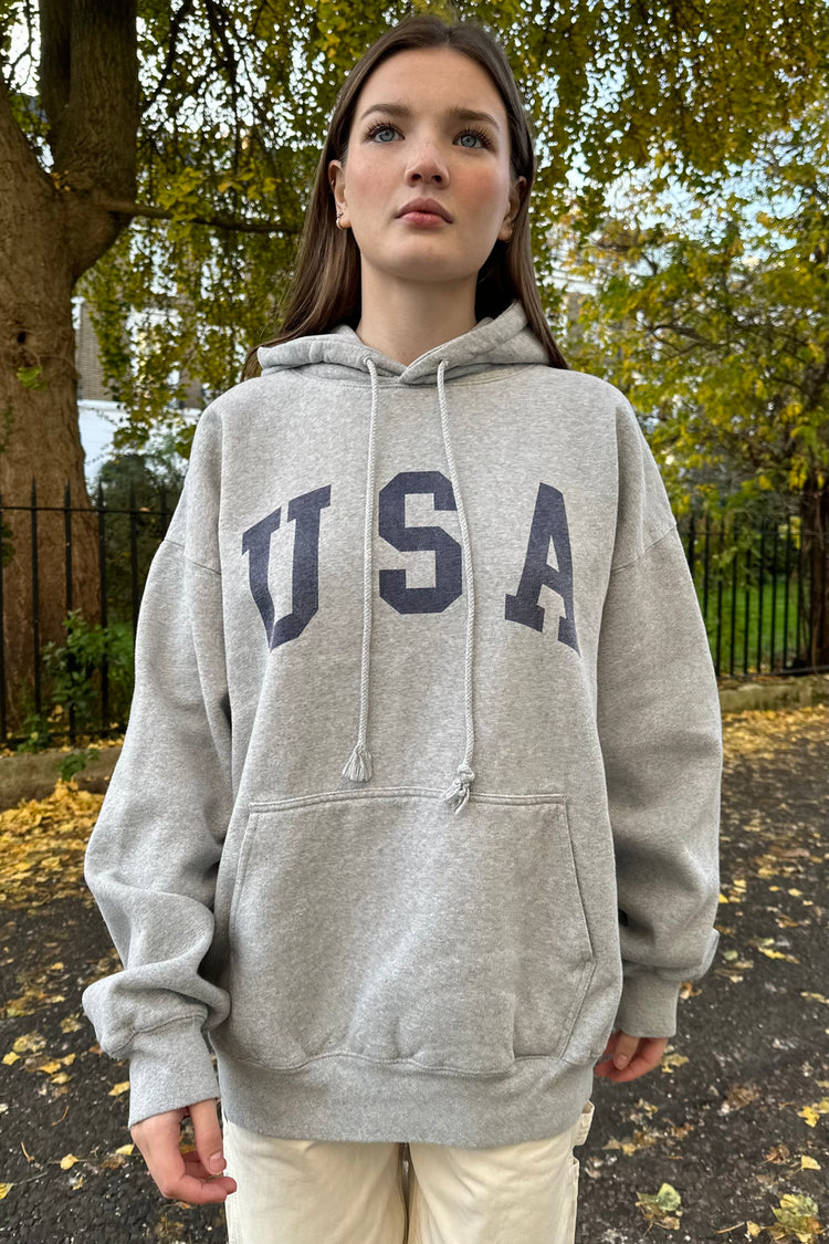 Christy USA Hoodie | Heather Grey / Oversized Fit