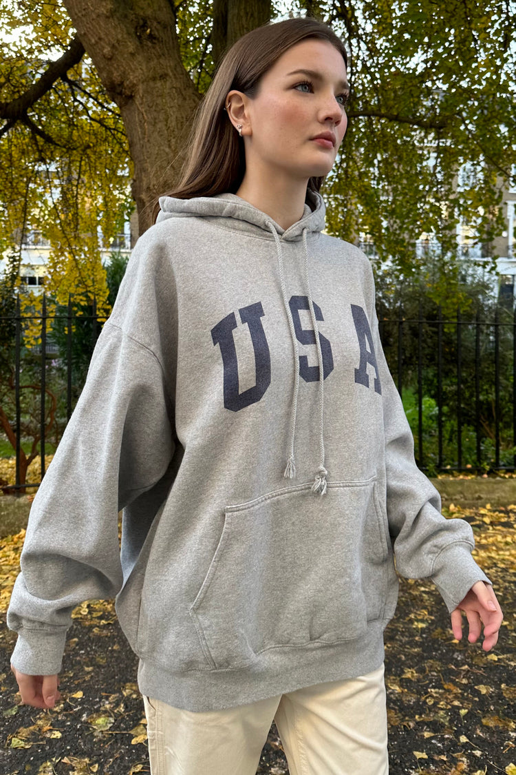 Christy USA Hoodie | Heather Grey / Oversized Fit