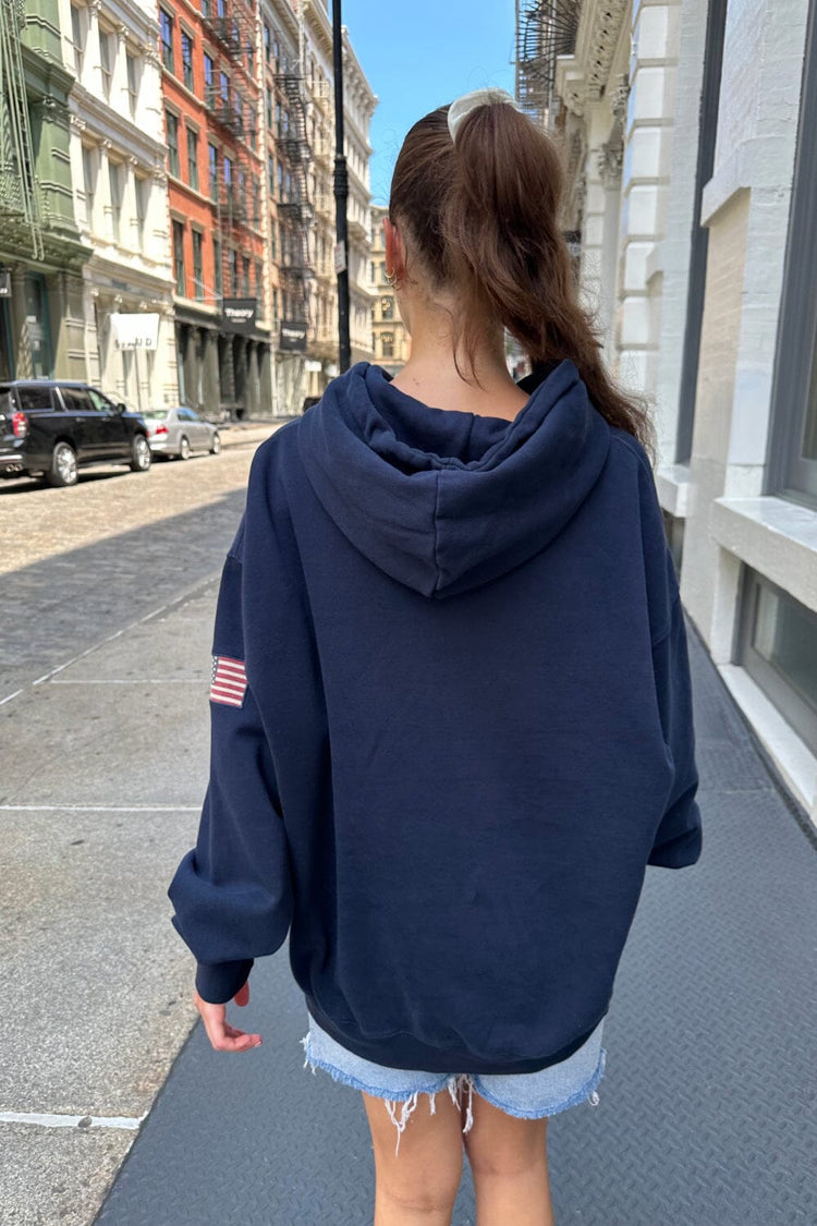 Christy New York Hoodie | Navy Blue / Oversized Fit