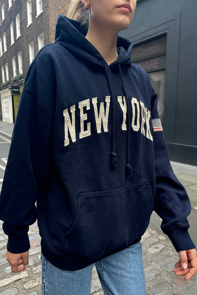 Christy New York Hoodie | Navy Blue / Oversized Fit