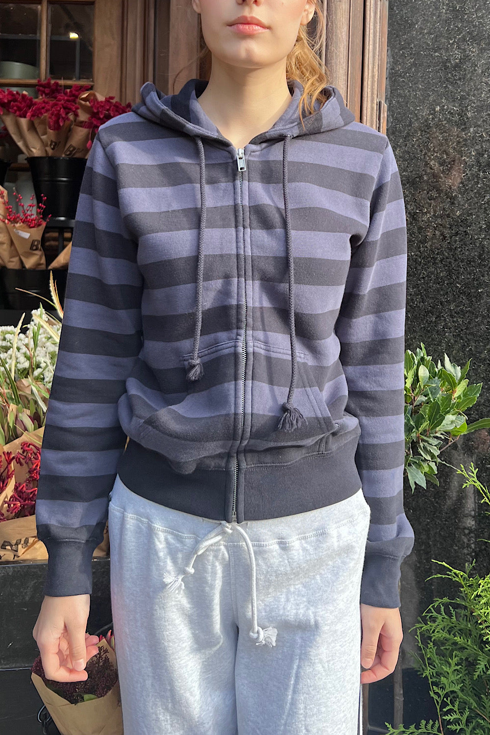 Hoodie Addison Rae Joggers Brandy Melville Two Tone Hoodie