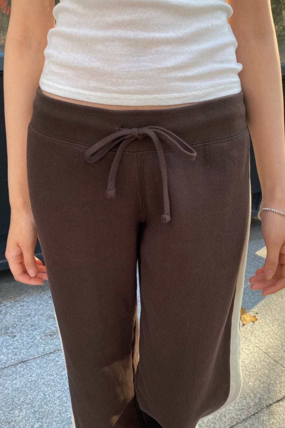 Hillary Stripe Yoga Pants | Dark Brown / XS/S