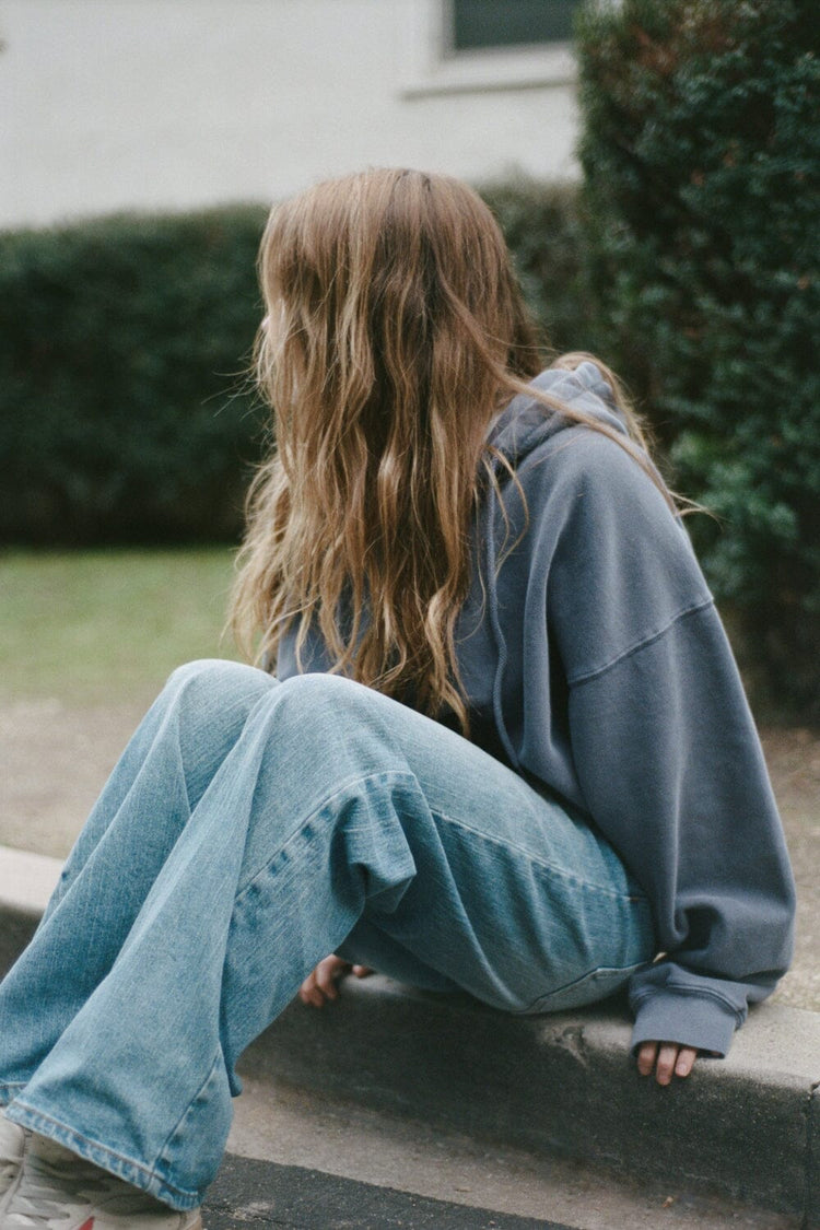 Christy Hoodie | Faded Navy Blue / Oversized Fit