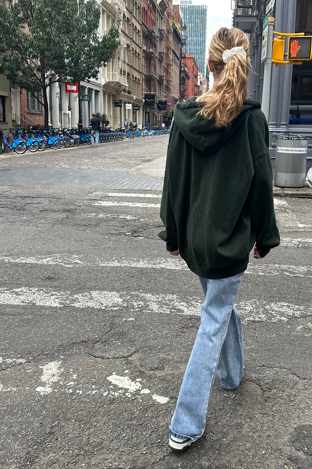 Brandy melville carla hoodie green Clearance