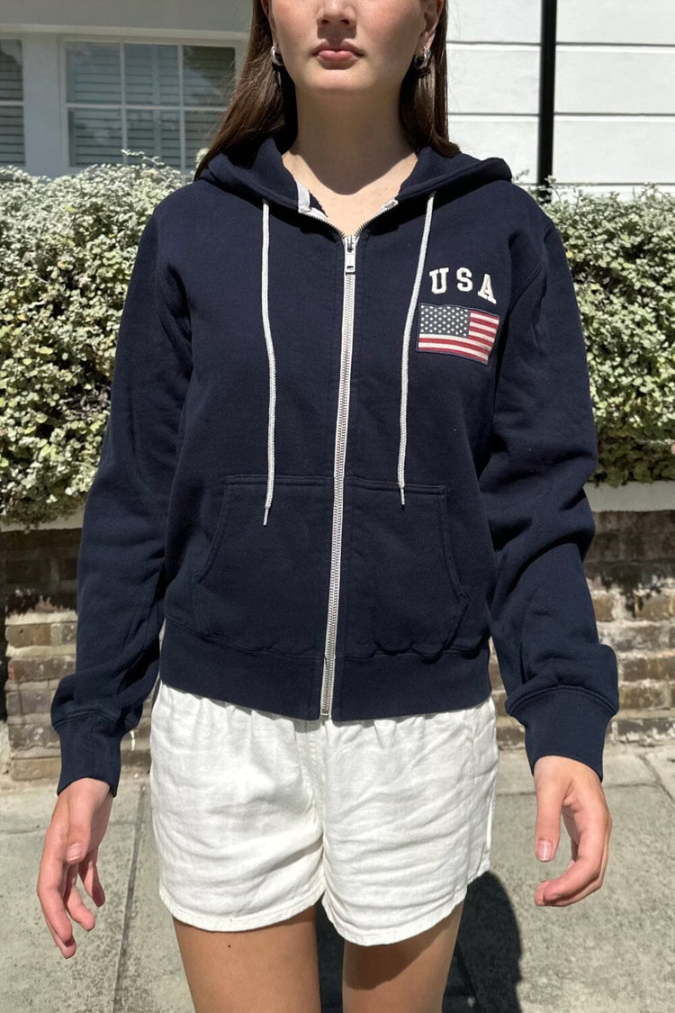 Christy Usa Flag Hoodie | Blue Navy / Regular Fit
