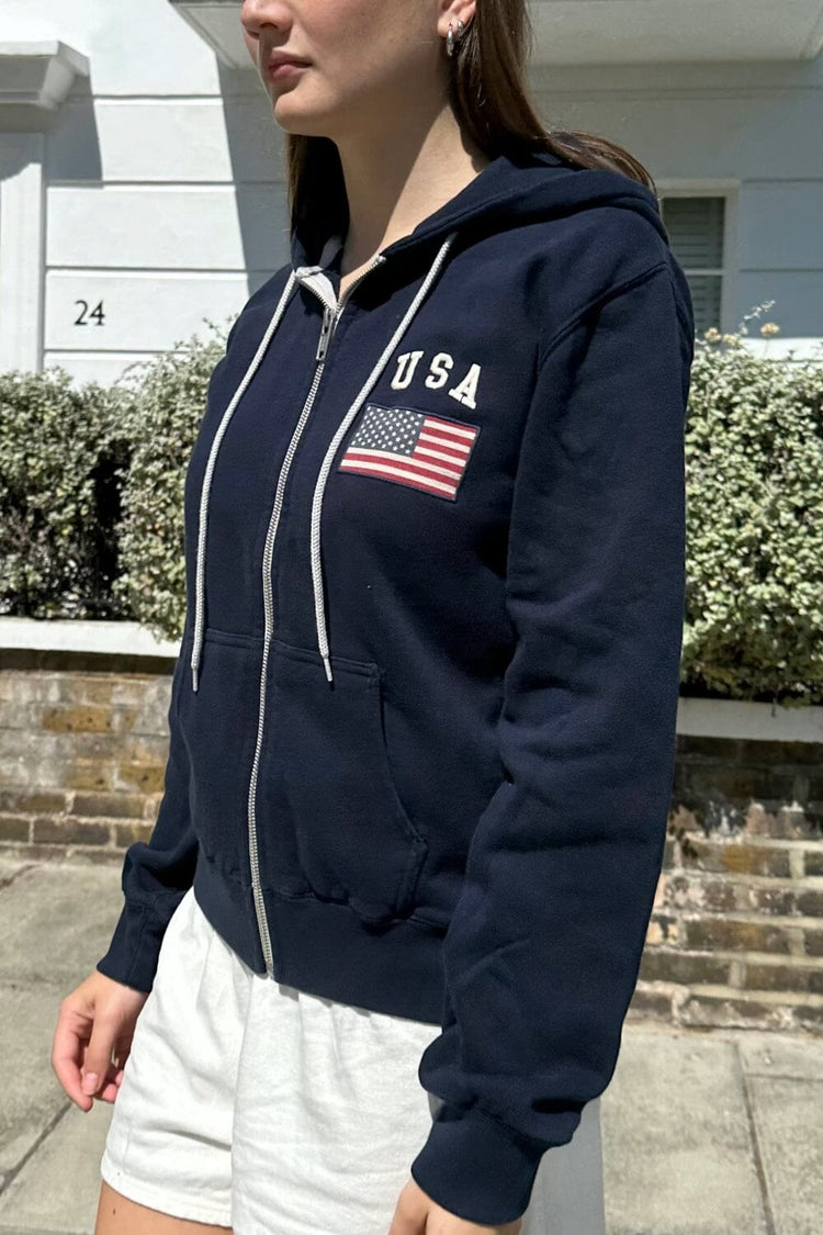 Christy Usa Flag Hoodie | Blue Navy / Regular Fit
