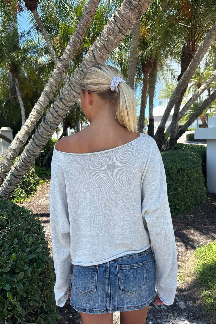 Cameron Cropped Sweater | Silver Grey / Cropped Fit