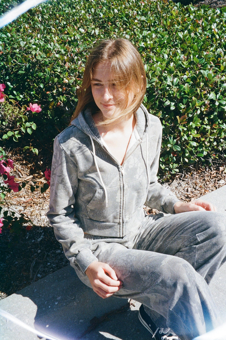 Crystal Camo Hoodie | Camouflage Leaves / XS/S