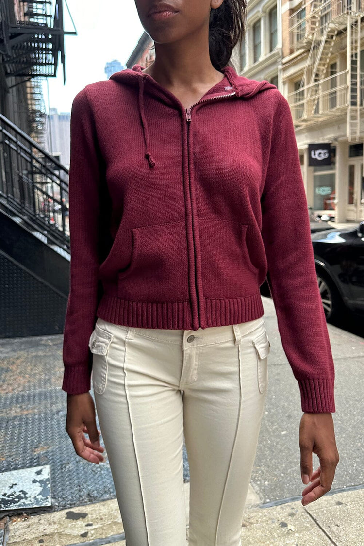 Alana Zip Up Sweater Brandy Melville UK