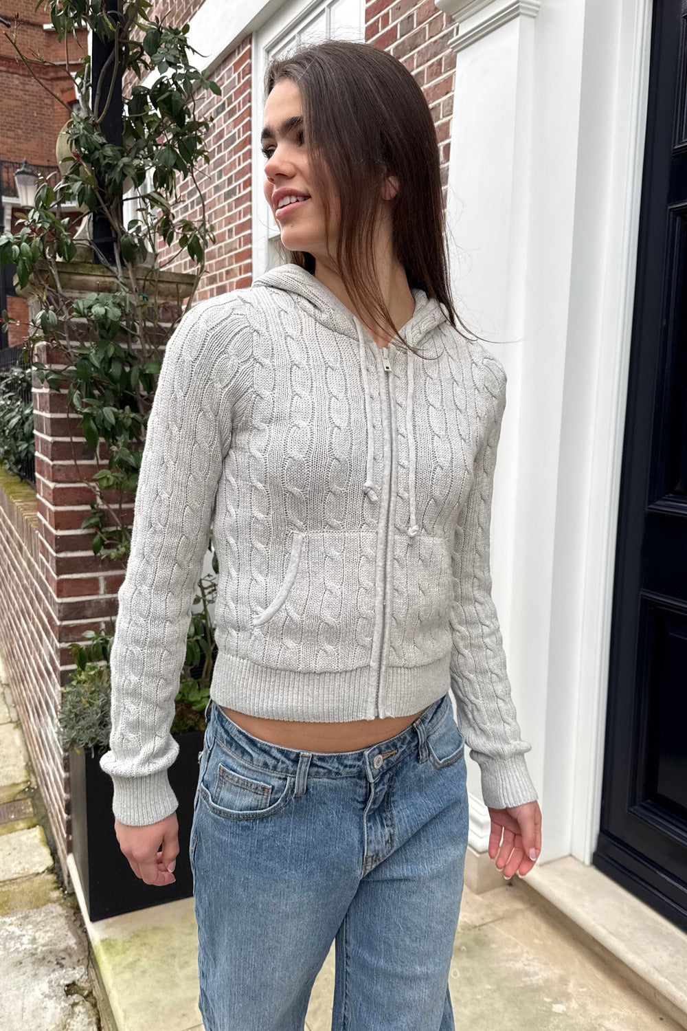 Alana Knit Hoodie | Silver Grey / XS/S