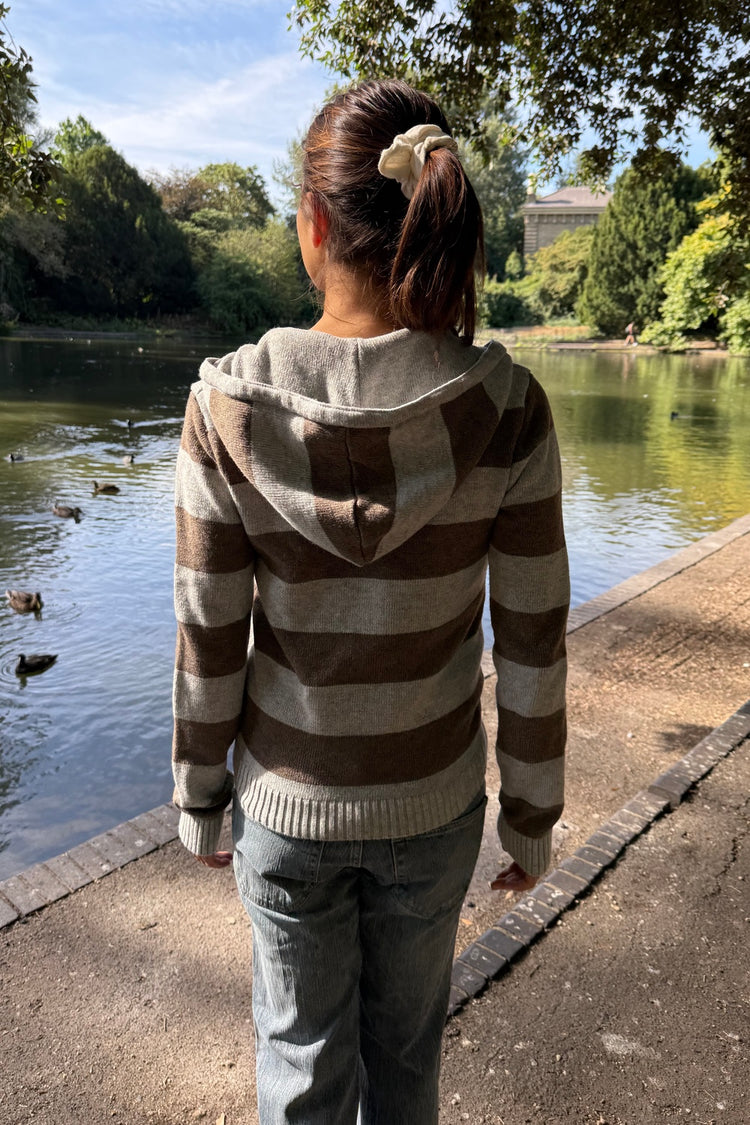 Alana Wool Stripes Sweater | Light Heather Grey / Regular Fit