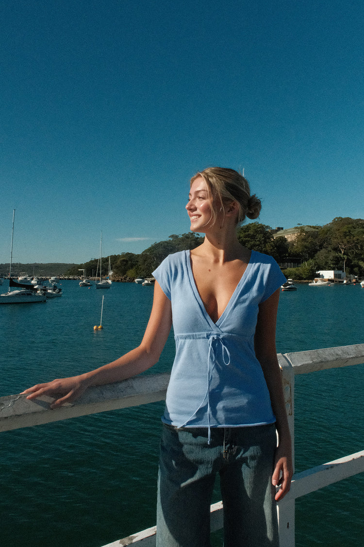 Philippa Top | Light Blue Pastel / XS/S