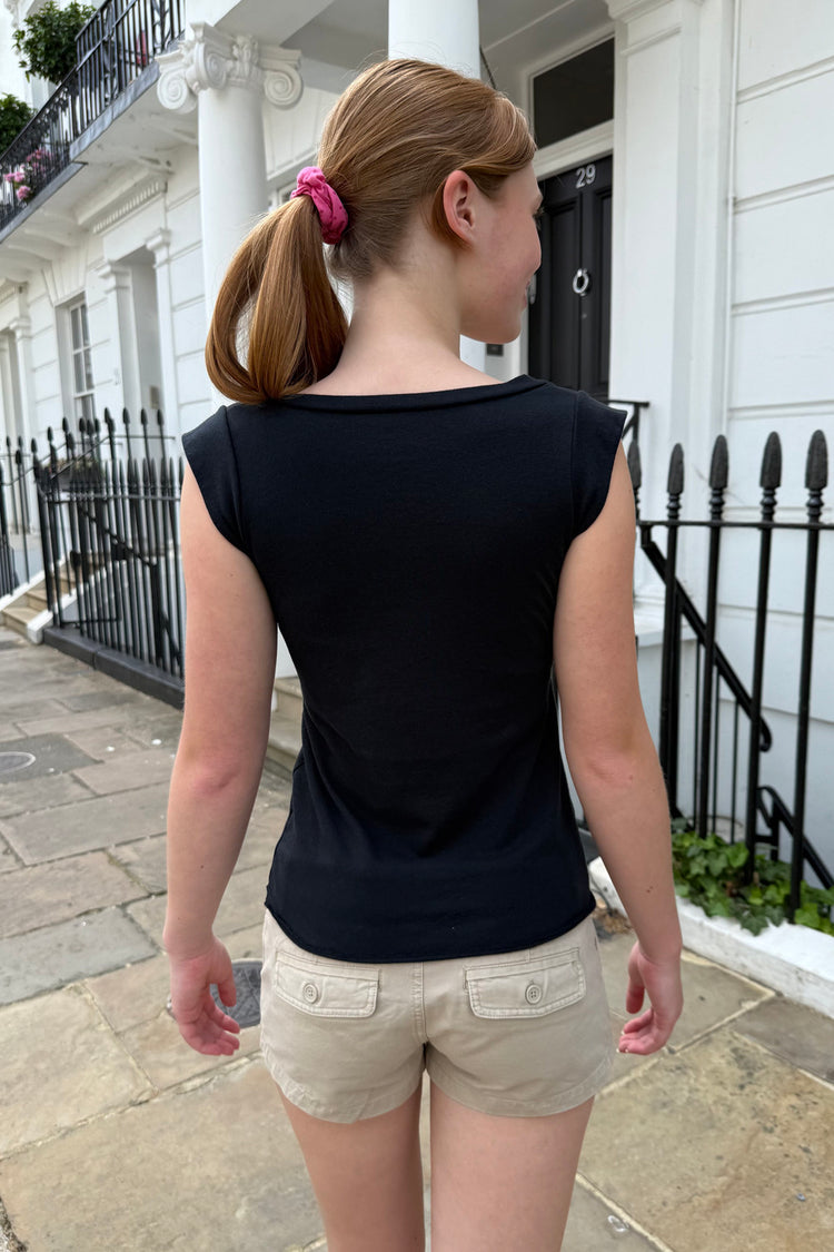 Amara Tie Front Tank | Black / XS/S