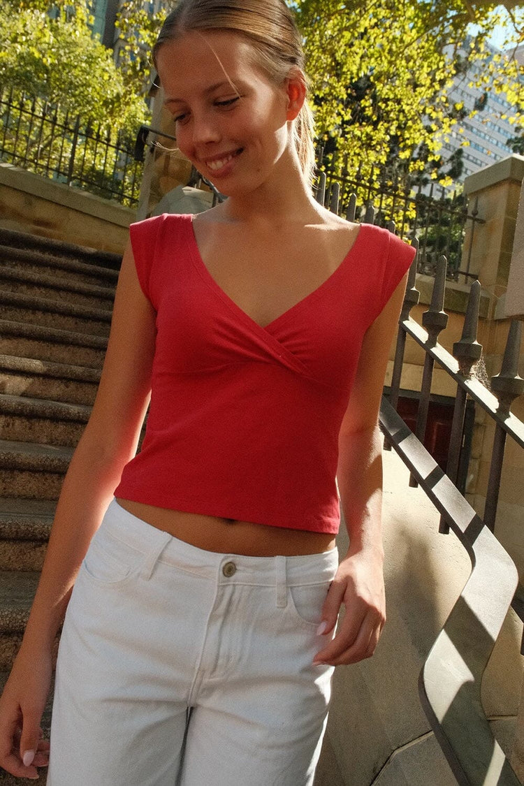 Amara Tank | Bright Red / XS/S