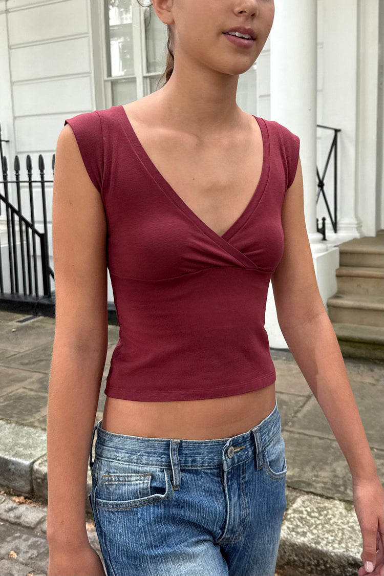 Amara Tank | Burgundy / XS/S