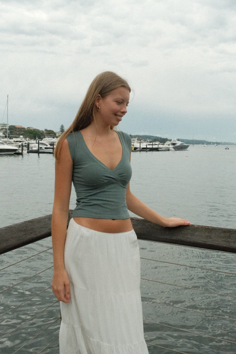 Amara Tank | Dark Sage Green / XS/S