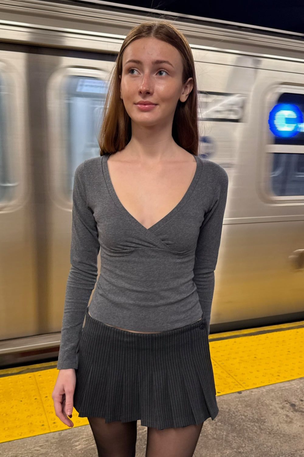 Amara Top | Dark Heather Grey / XS/S