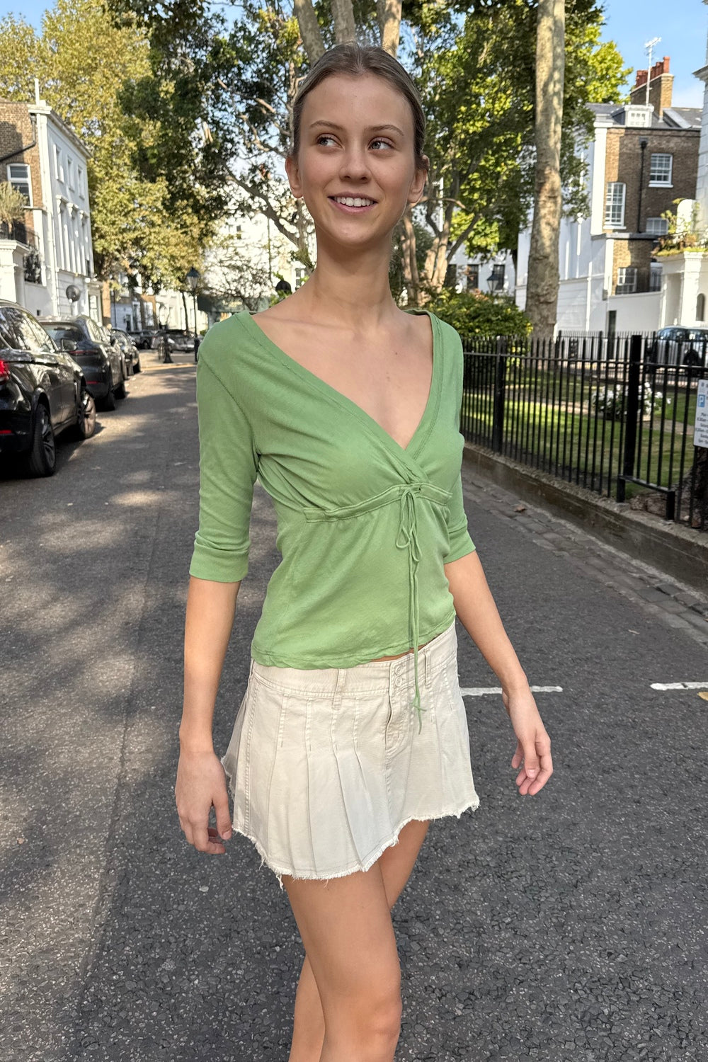 Philippa Top | Light Olive Green / XS/S