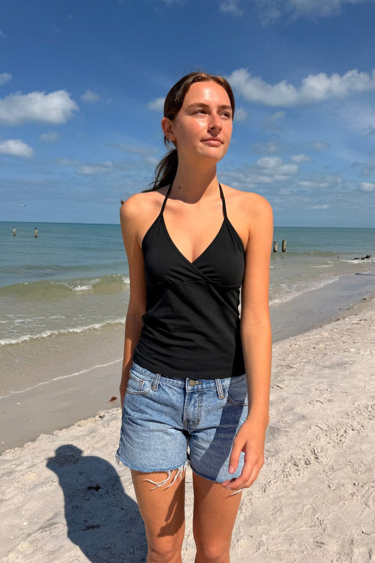 Calina Halter Top | Black / XS/S