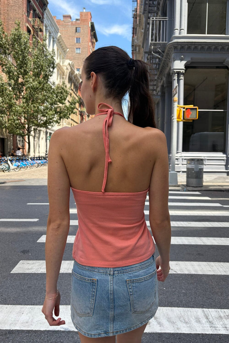 Calina Halter Top | Coral Rose / XS/S