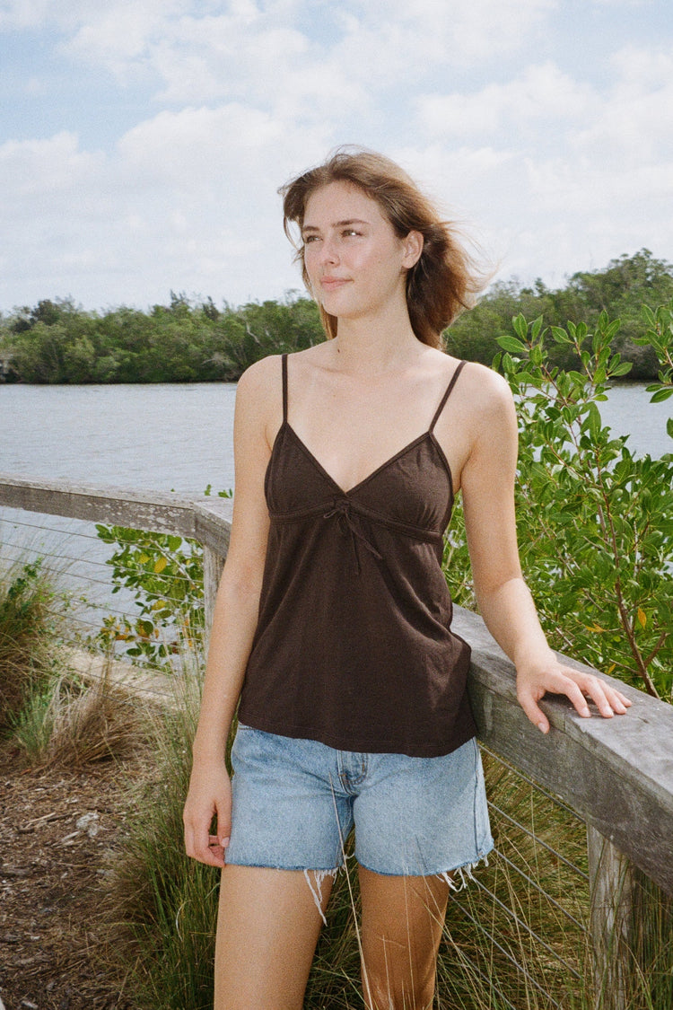 Amara Tank | Dark Brown / XS/S
