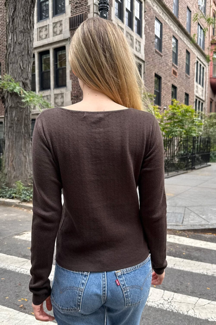 Athelia Top | Dark Brown / S